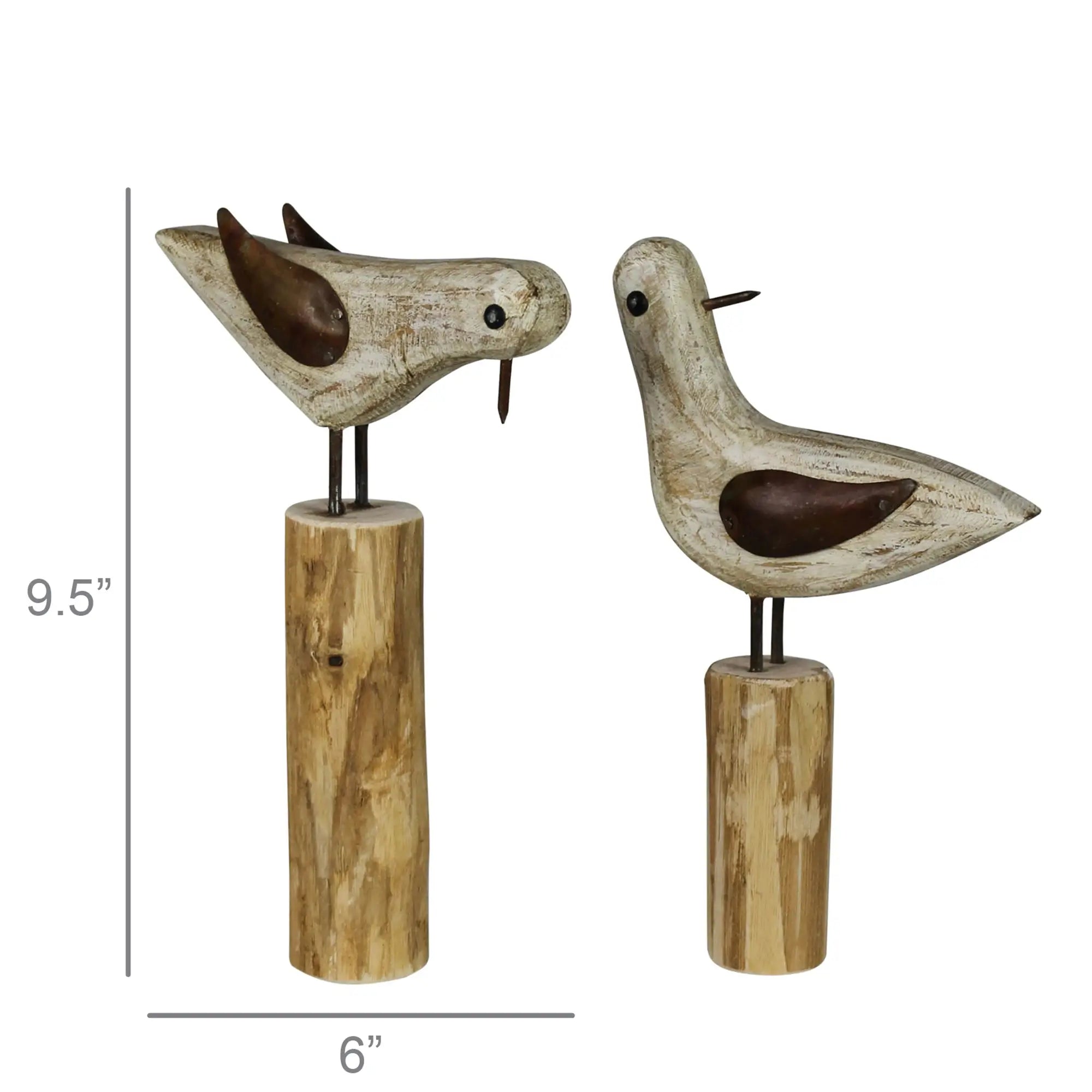 Seabirds On Wood Base Set