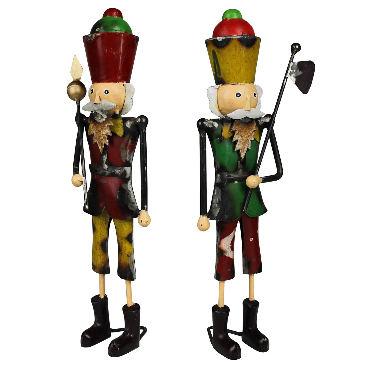 Reclaimed Metal Nutcracker Set