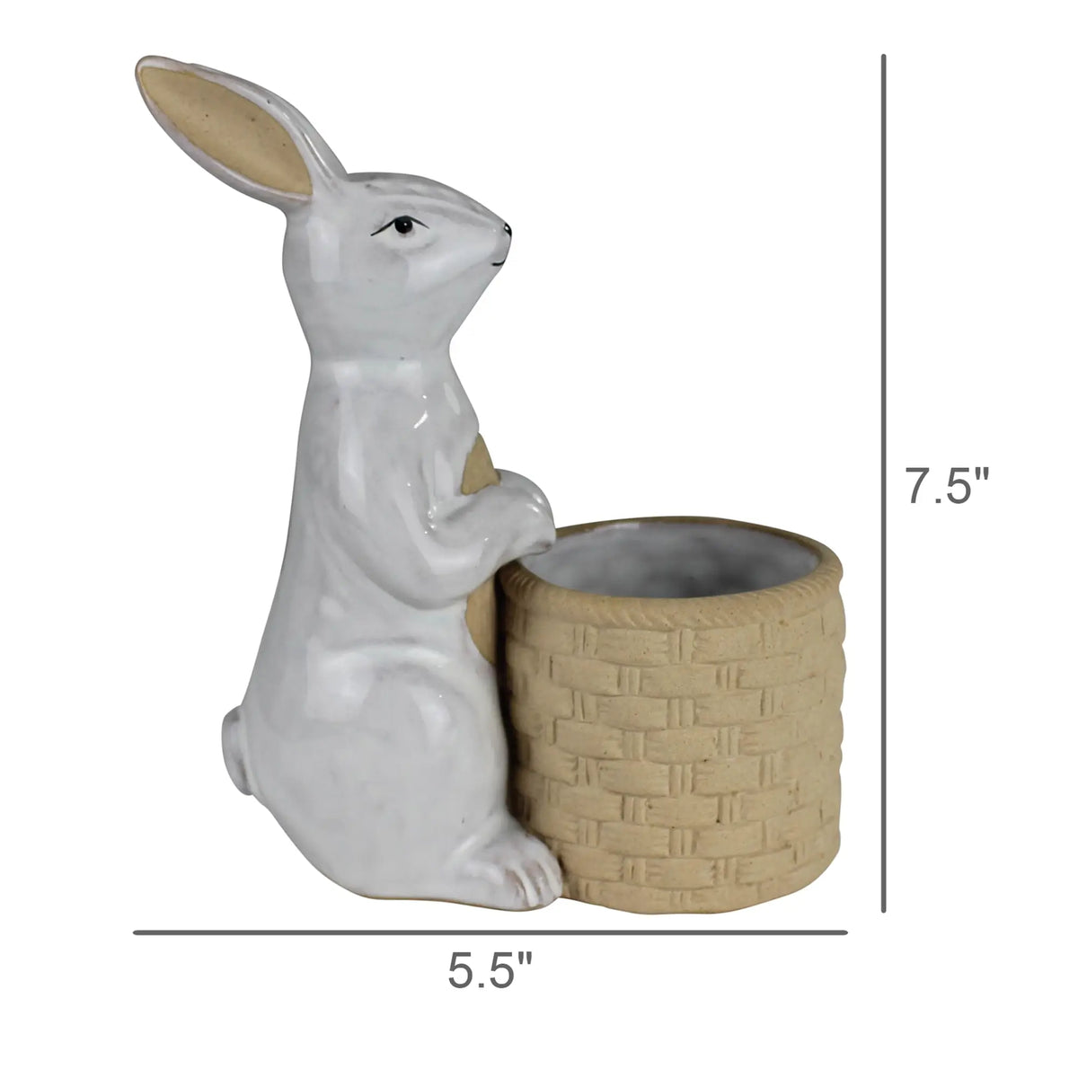 Ceramic Rabbit With Basket