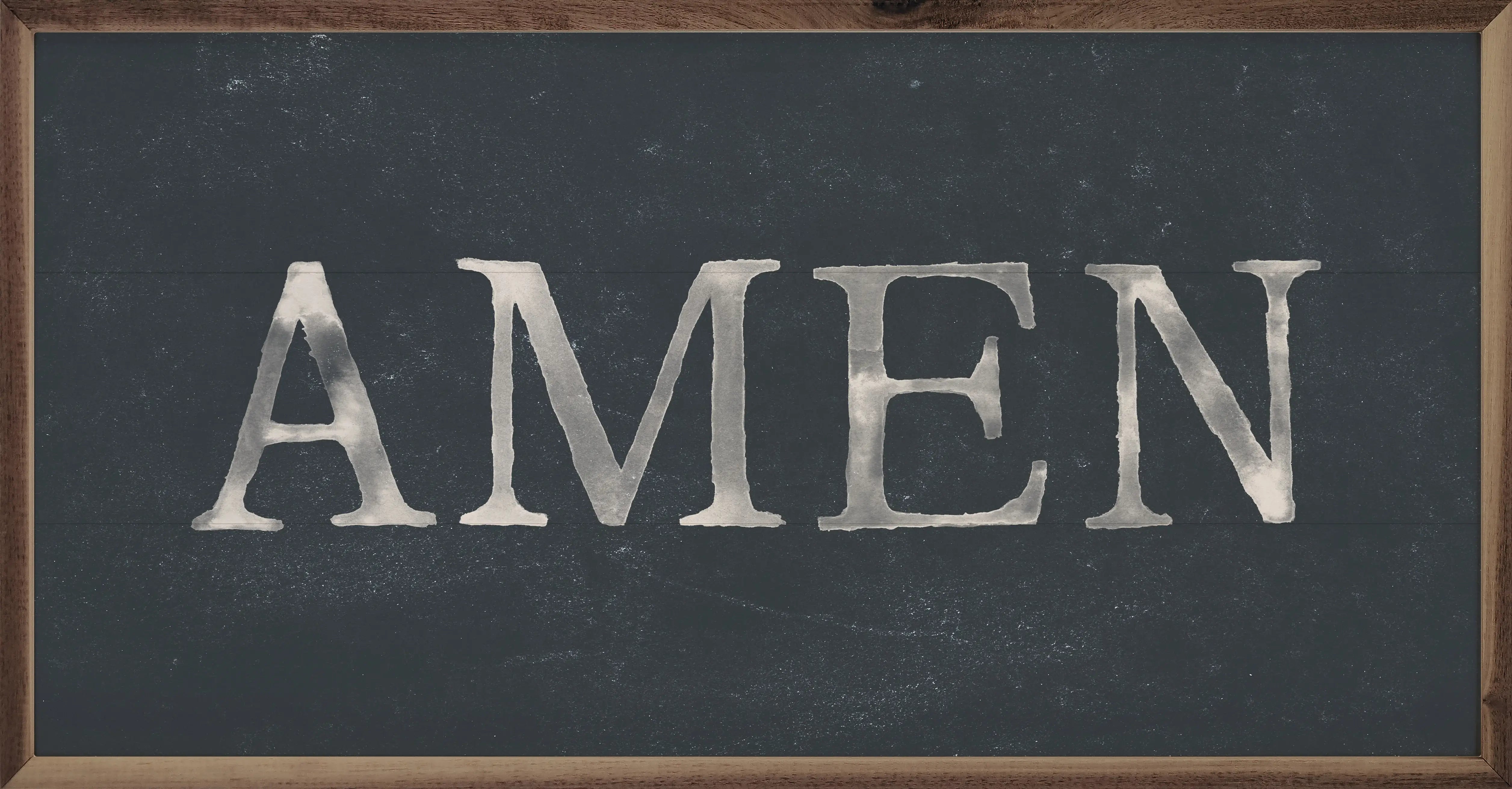 Amen Wood Framed Print