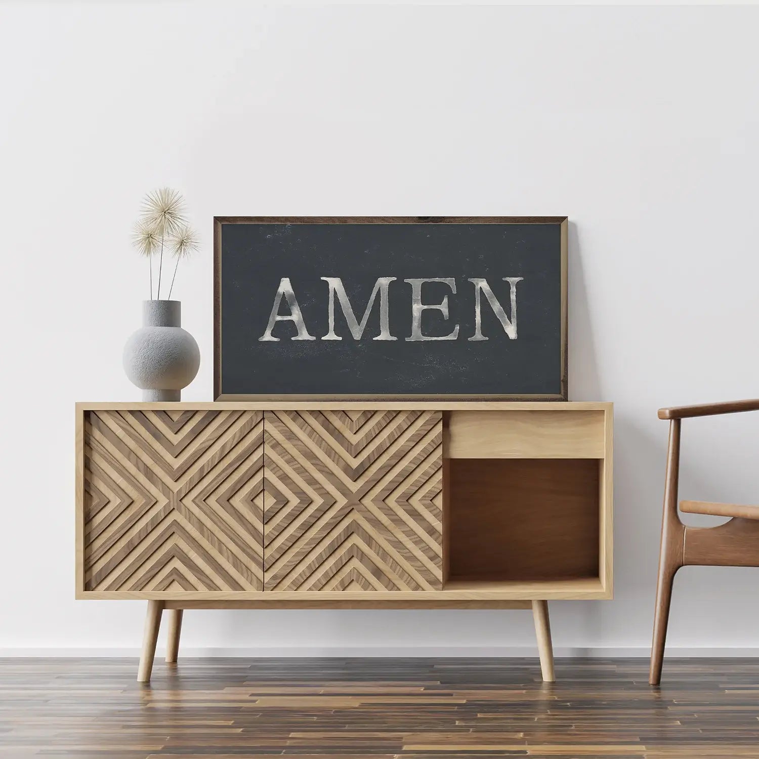 Amen Wood Framed Print