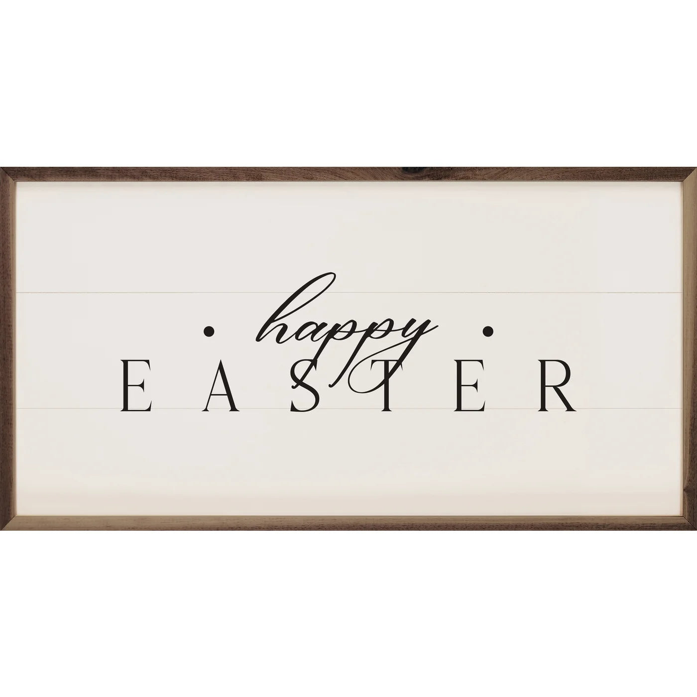 Happy Easter White Wood Framed Print