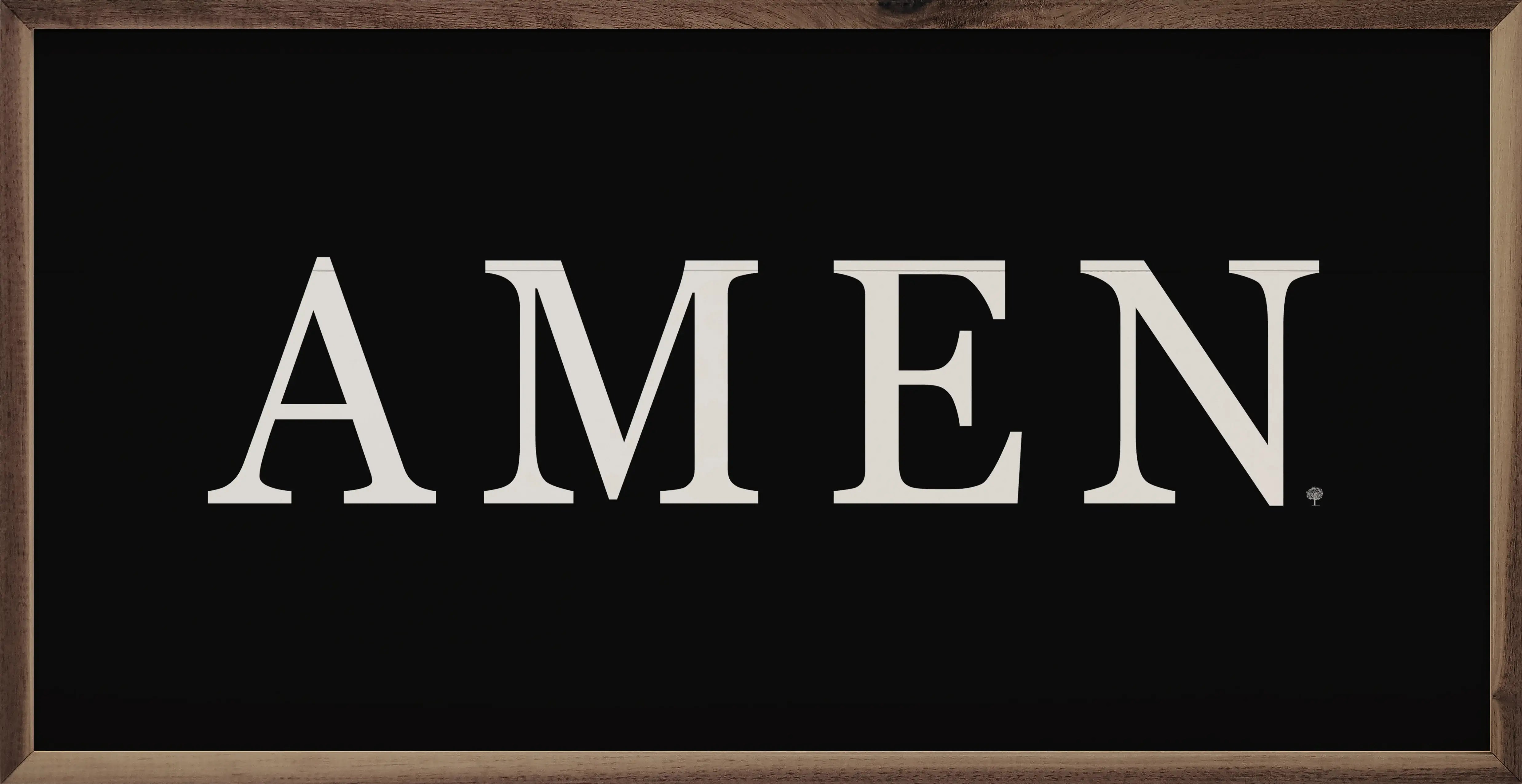 Amen Wood Framed Print