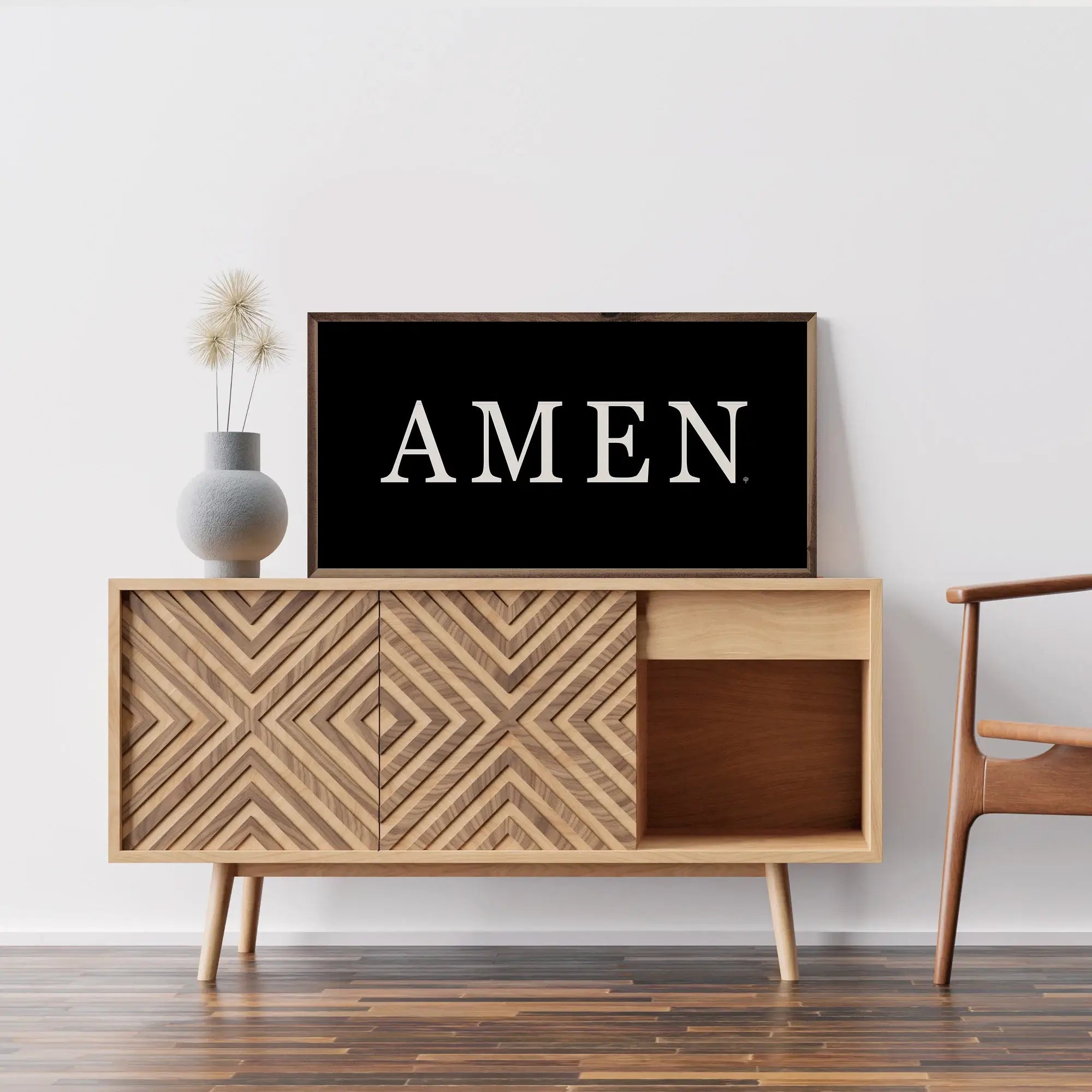 Amen Wood Framed Print