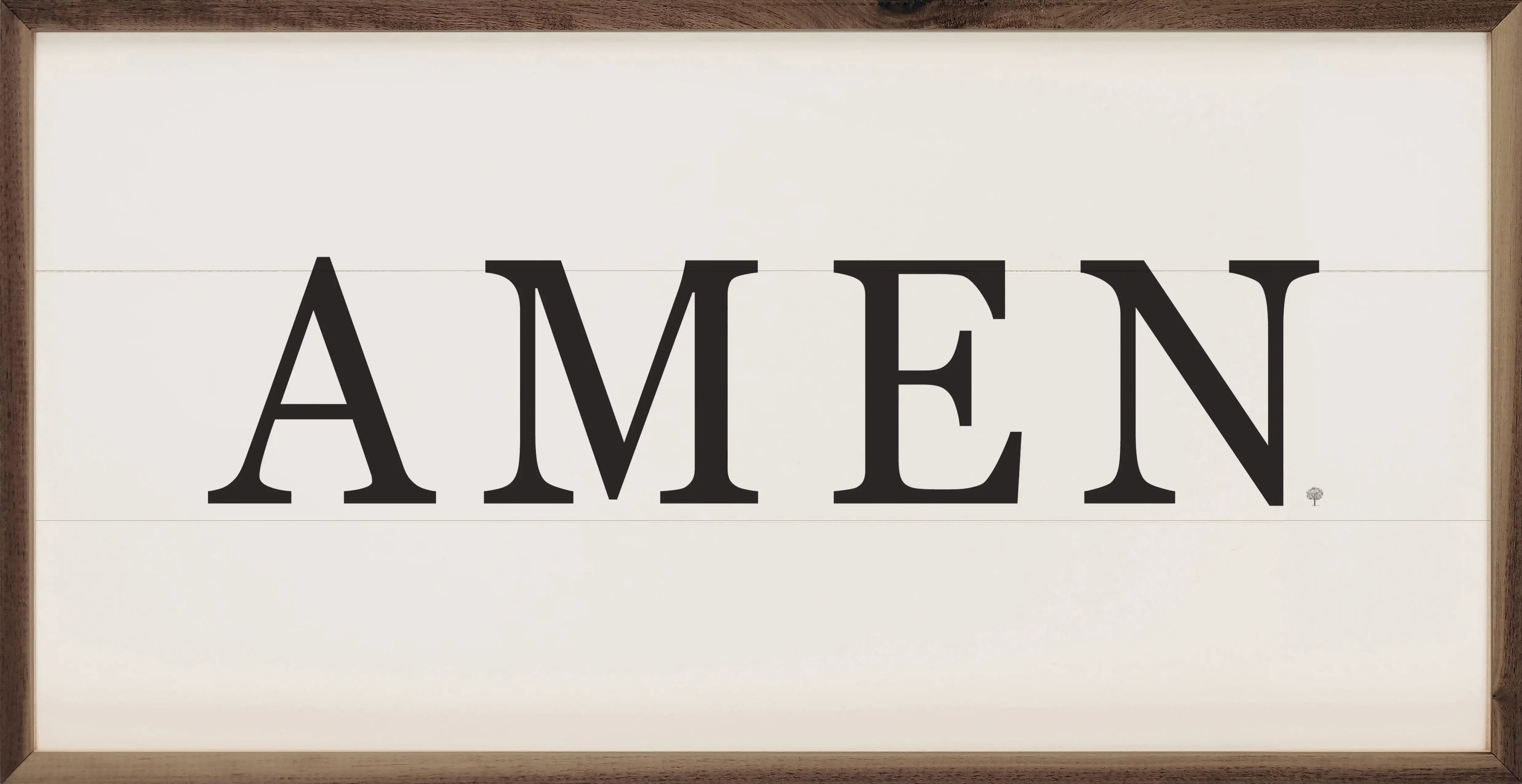 Amen Wood Framed Print