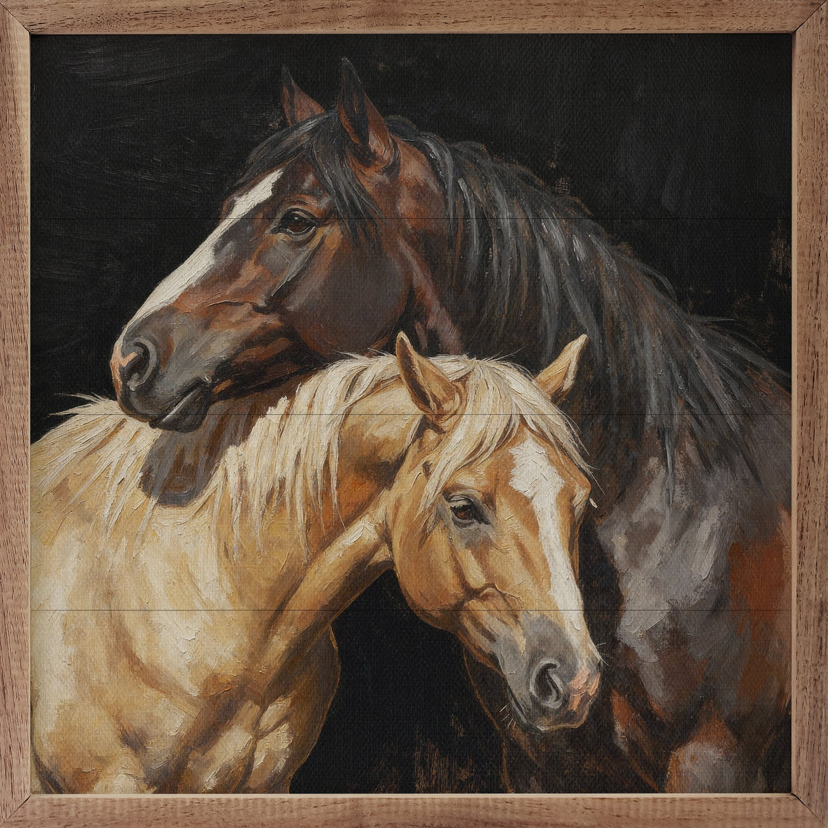 Stable Companions Wood Framed Print