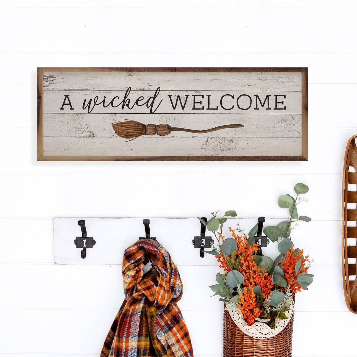 A Wicked Welcome Wood Framed Print