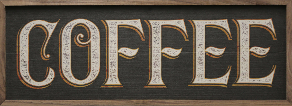 Coffee Wood Framed Print