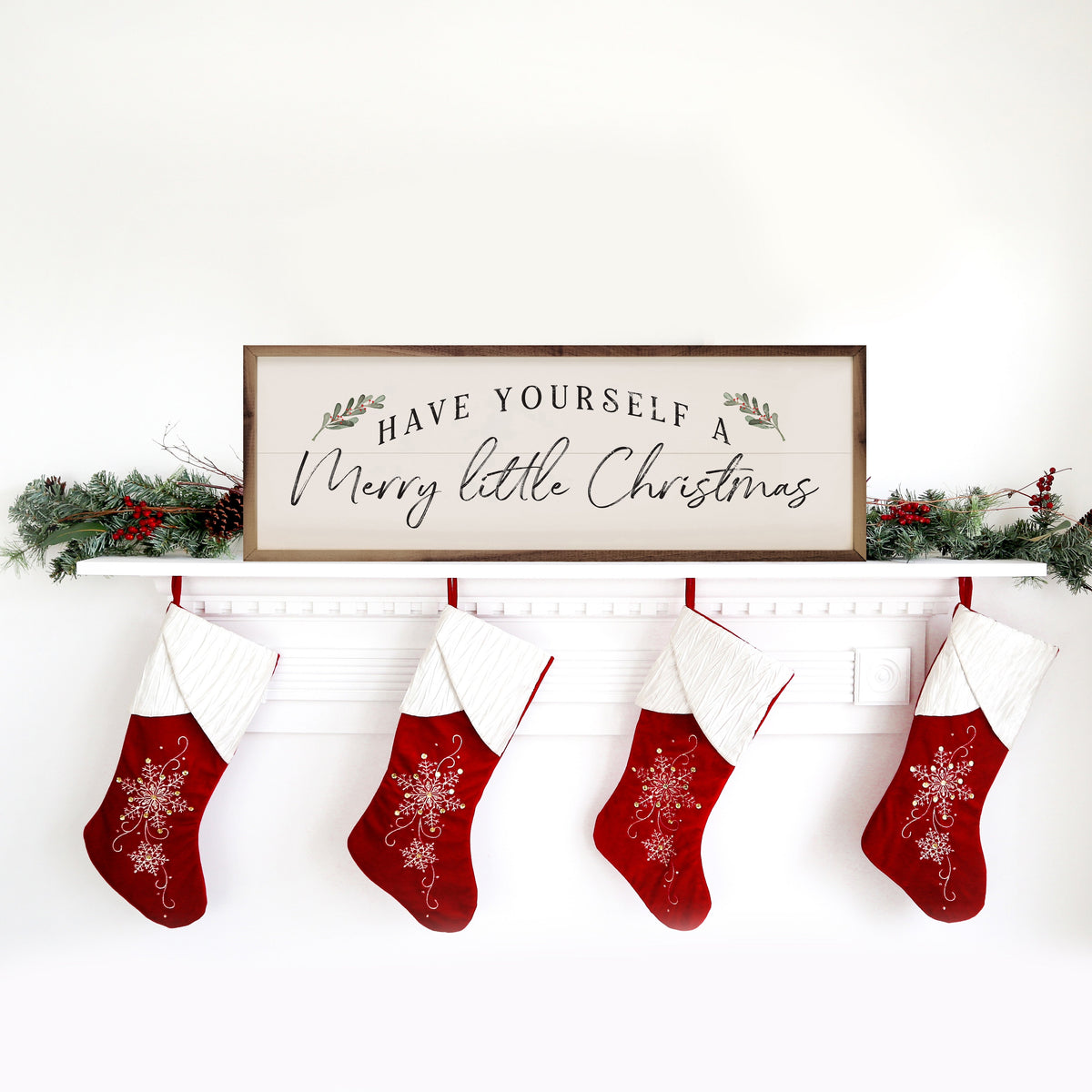 Have Yourself A Merry Little Christmas Wood Framed Print