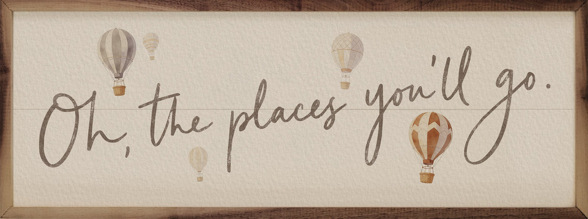 Oh The Places You'll Go Wood Framed Print