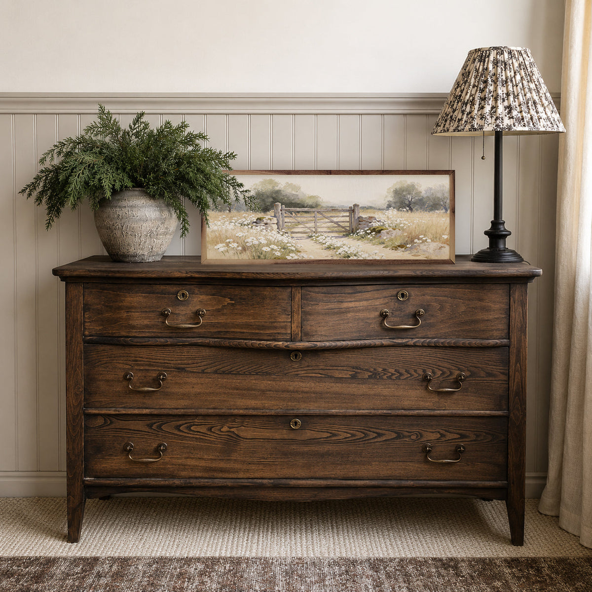 Soft Meadow's Gate Wood Framed Print