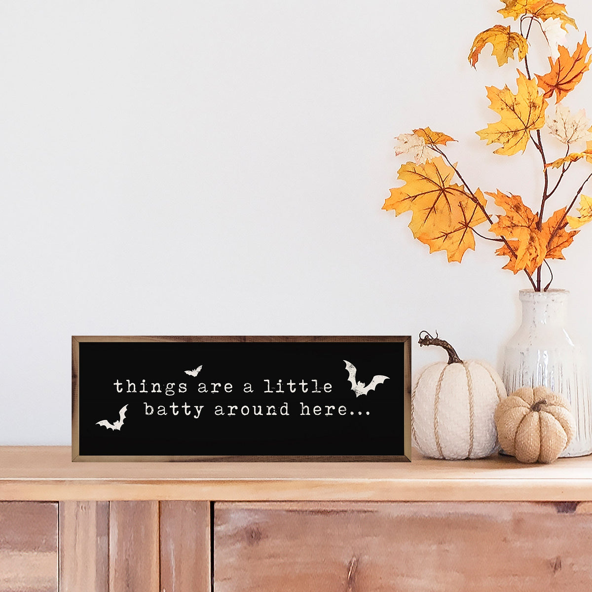 Things Are A Little Batty Wood Framed Print