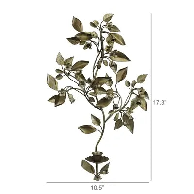 Metal Floral Taper Sconce