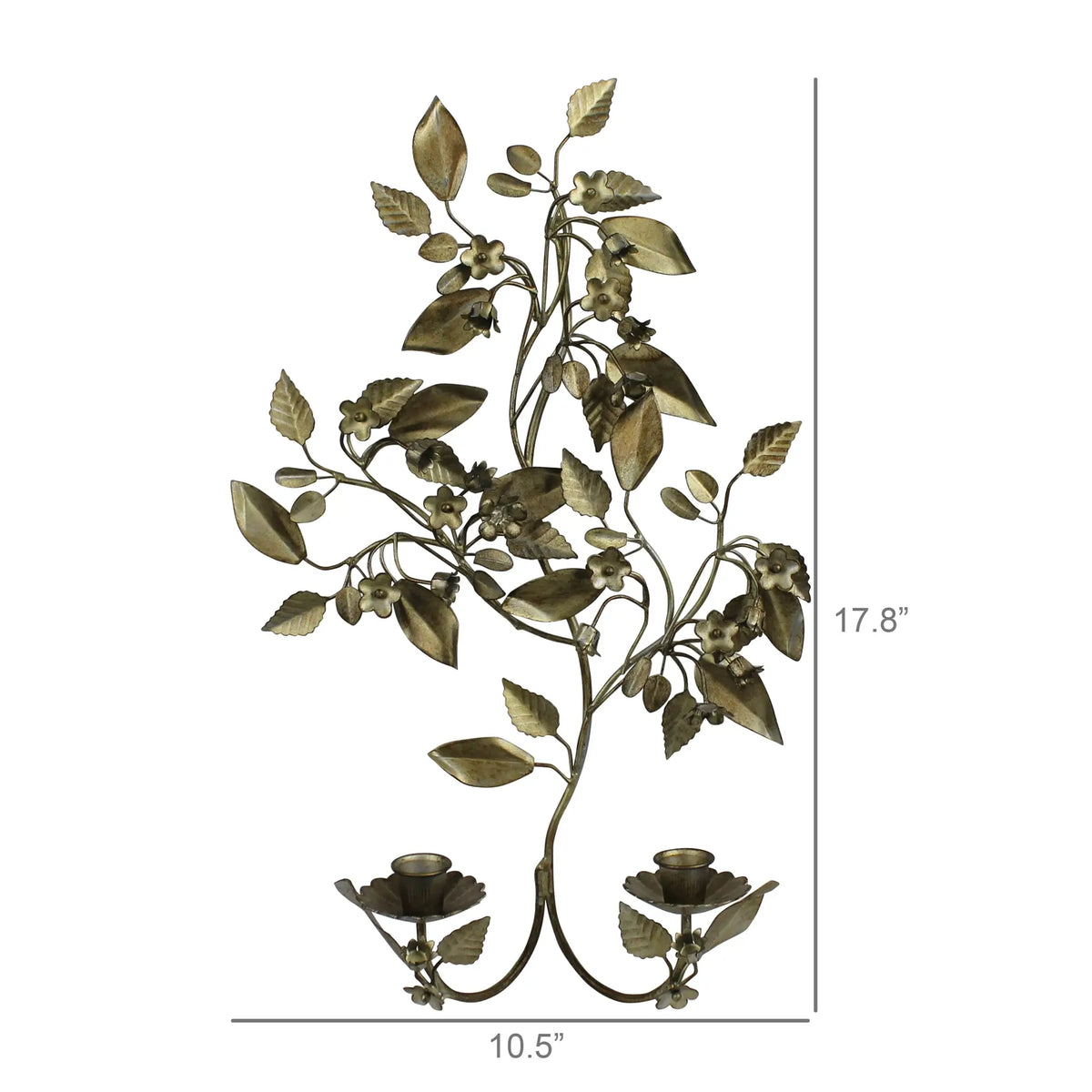 Metal Floral Taper Sconce