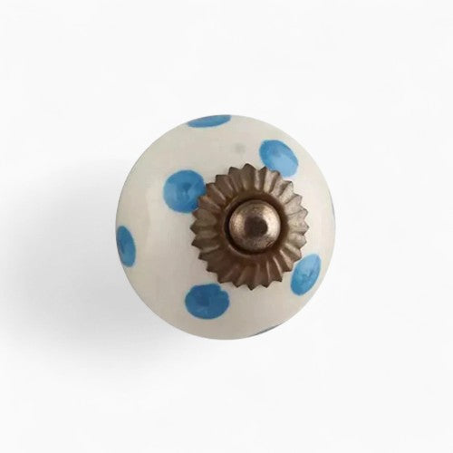 Blue Polka Dots Knob