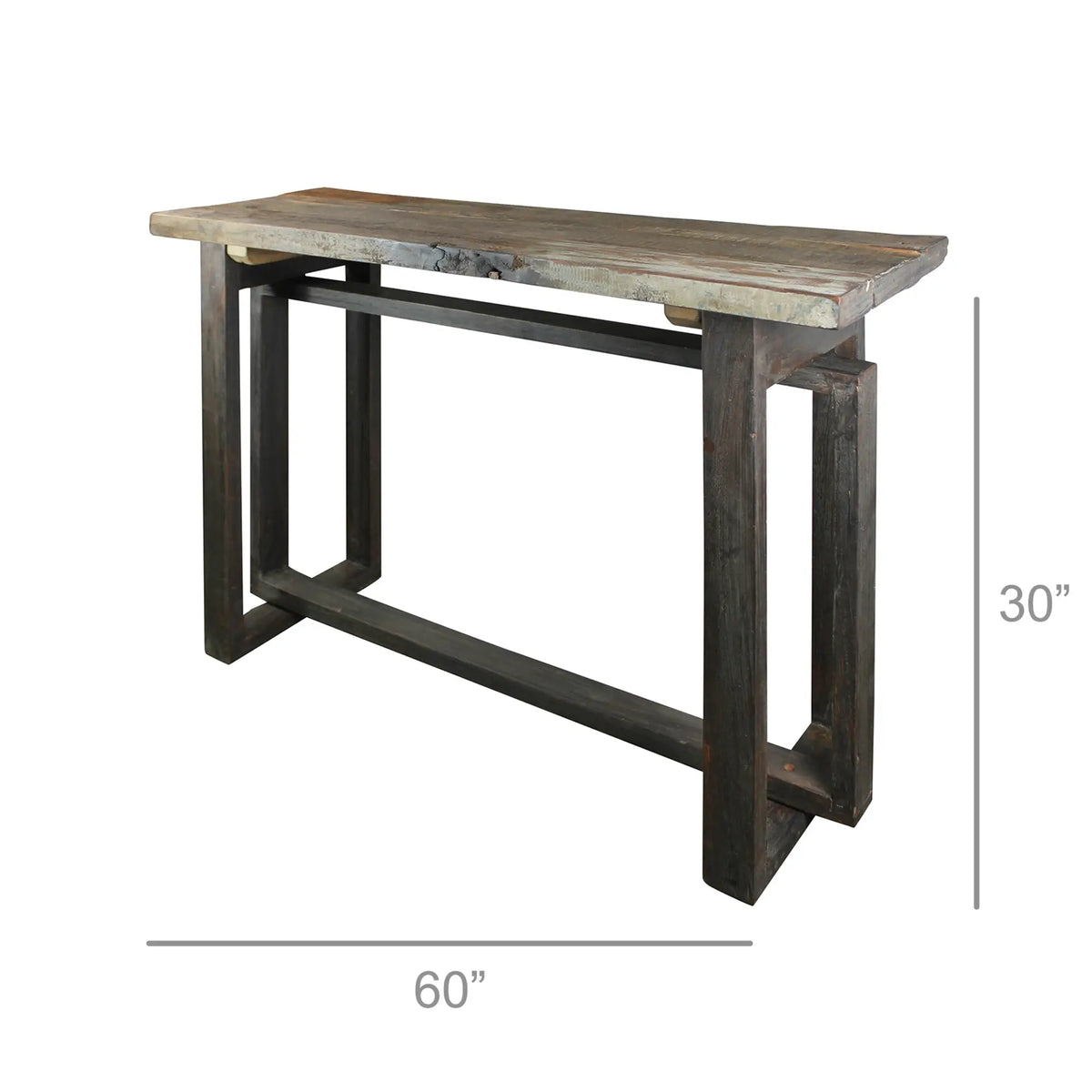 Reclaimed Wood Capital Console Table