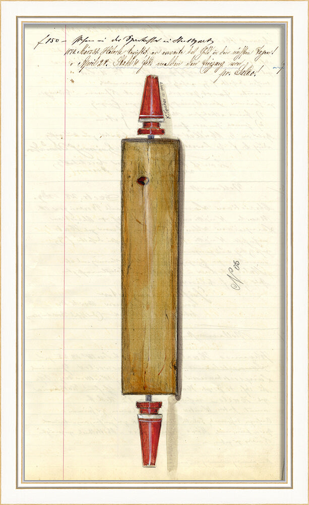 Vintage Rolling Pin Framed Art Print