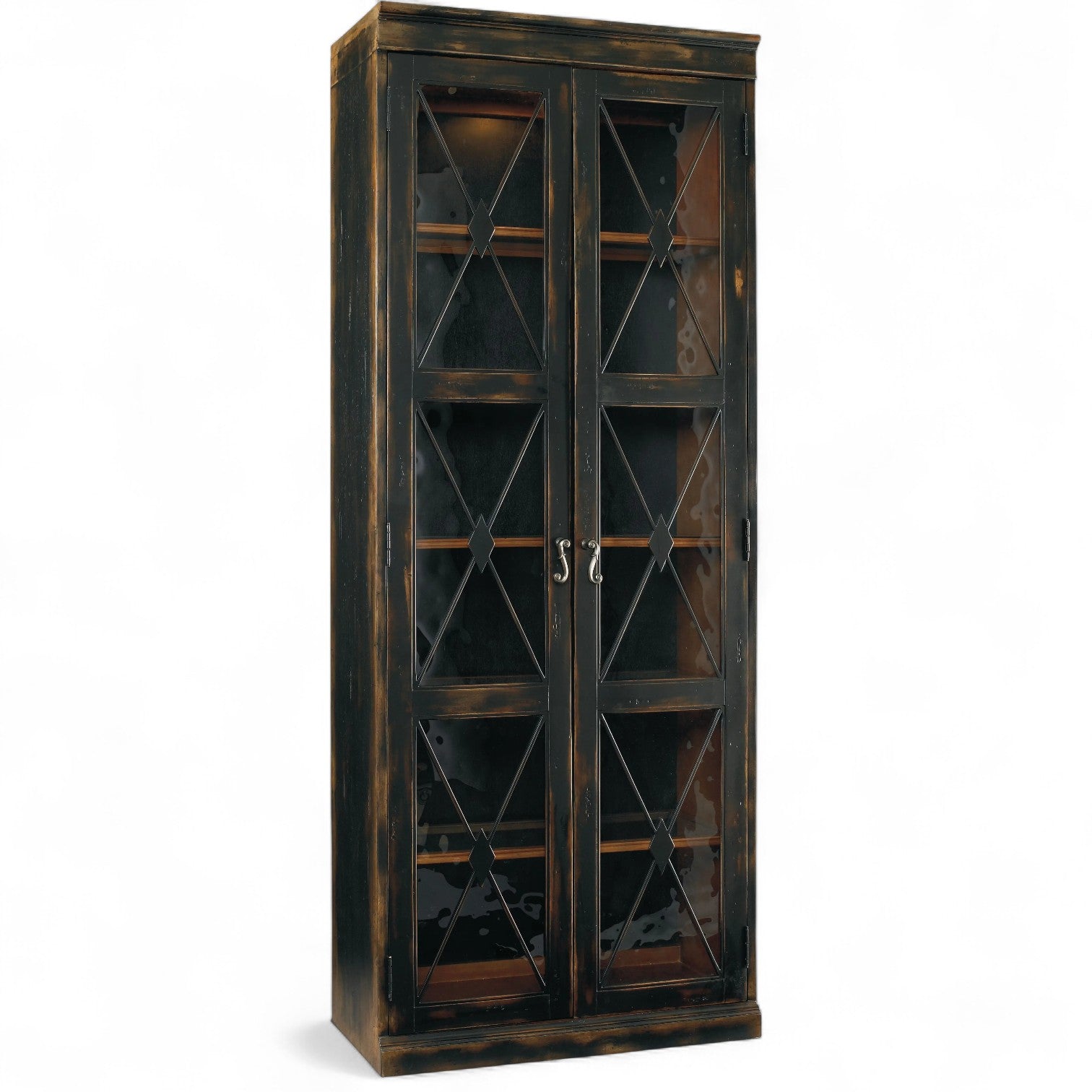 Ebony Sanctuary Two Door Thin Display Cabinet