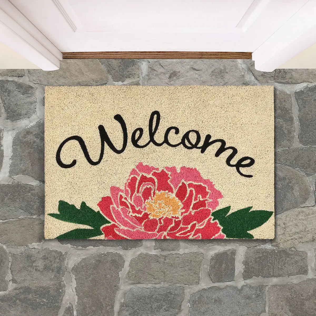 Peony Welcome Doormat