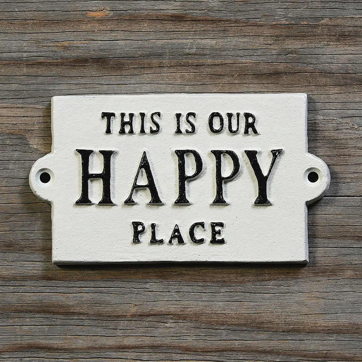 Happy Place Cast Iron Sign