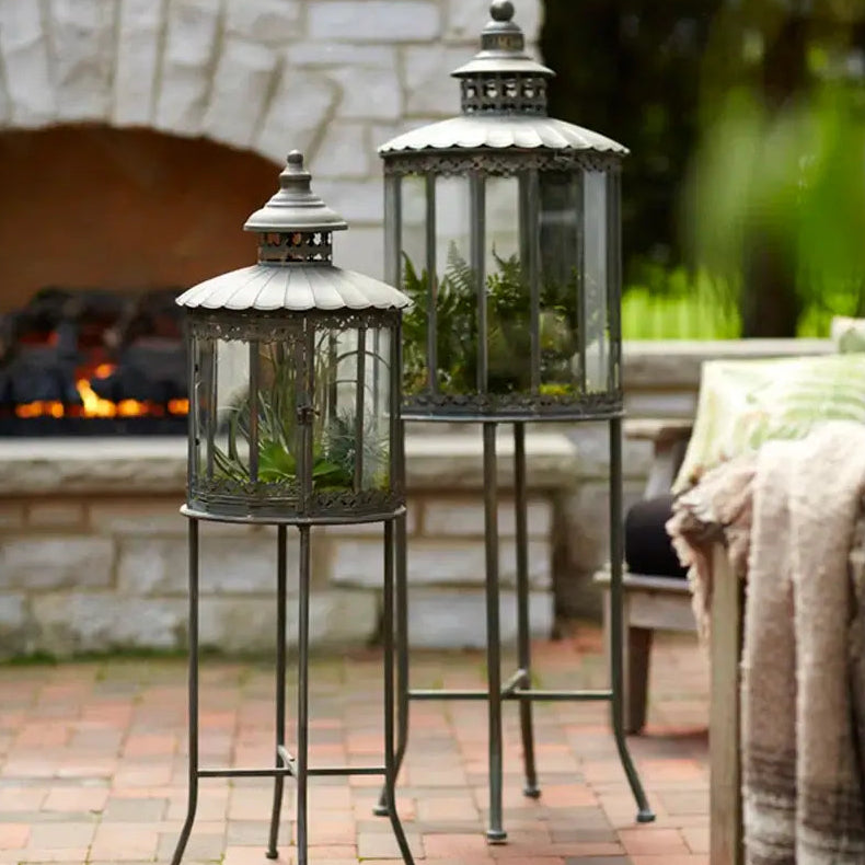 Victorian Lantern Stand Set