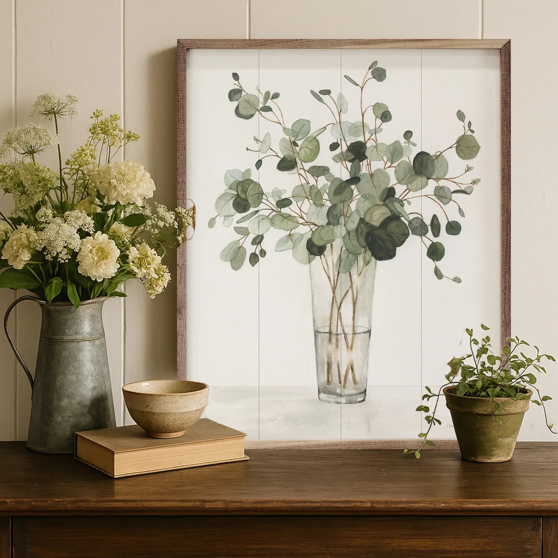 Gorgeous Greens Wood Framed Print