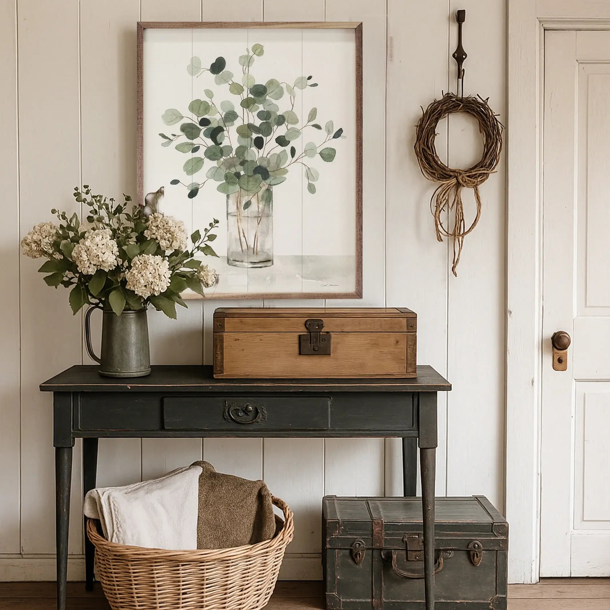 Gorgeous Greens Wood Framed Print