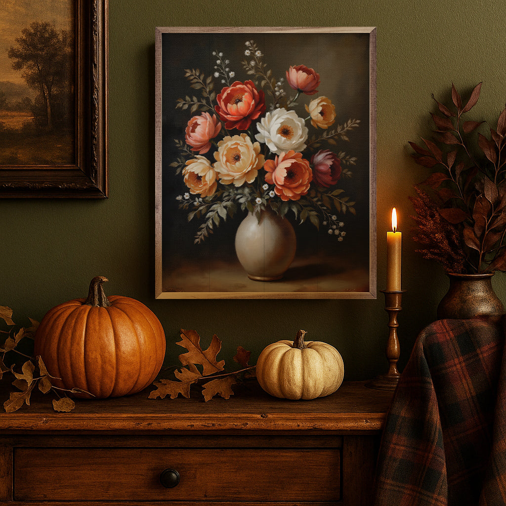 Autumn Bouquet Wood Framed Print