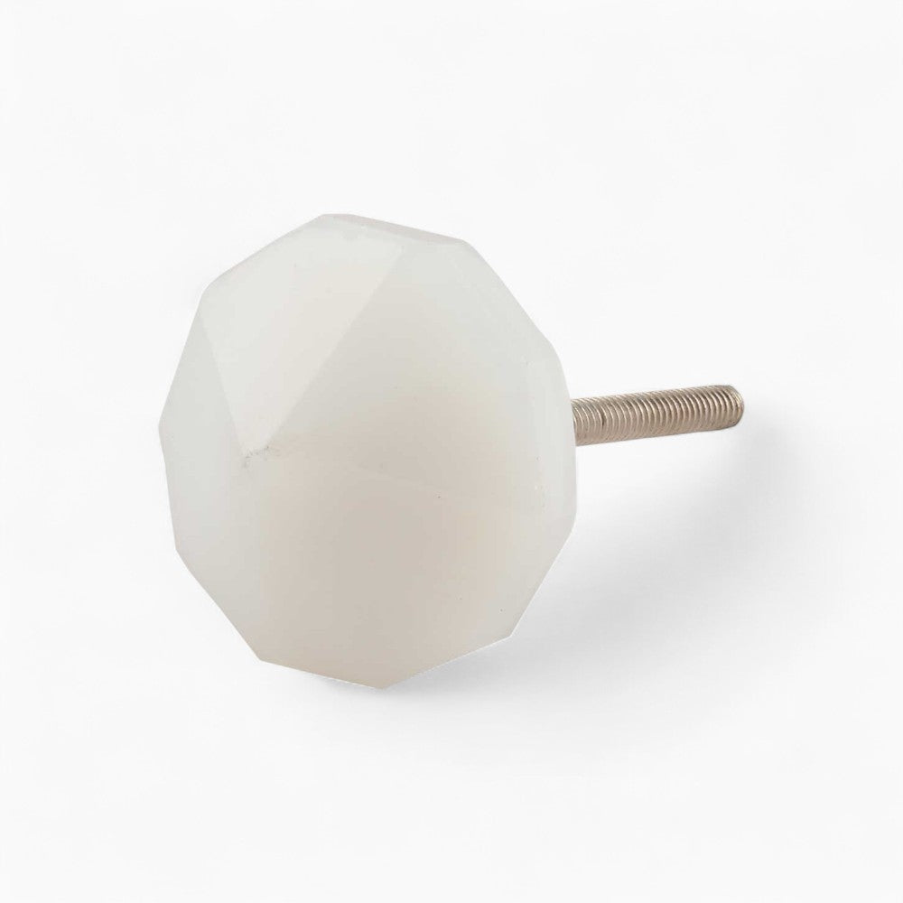 Milk Glass Diamond Knob