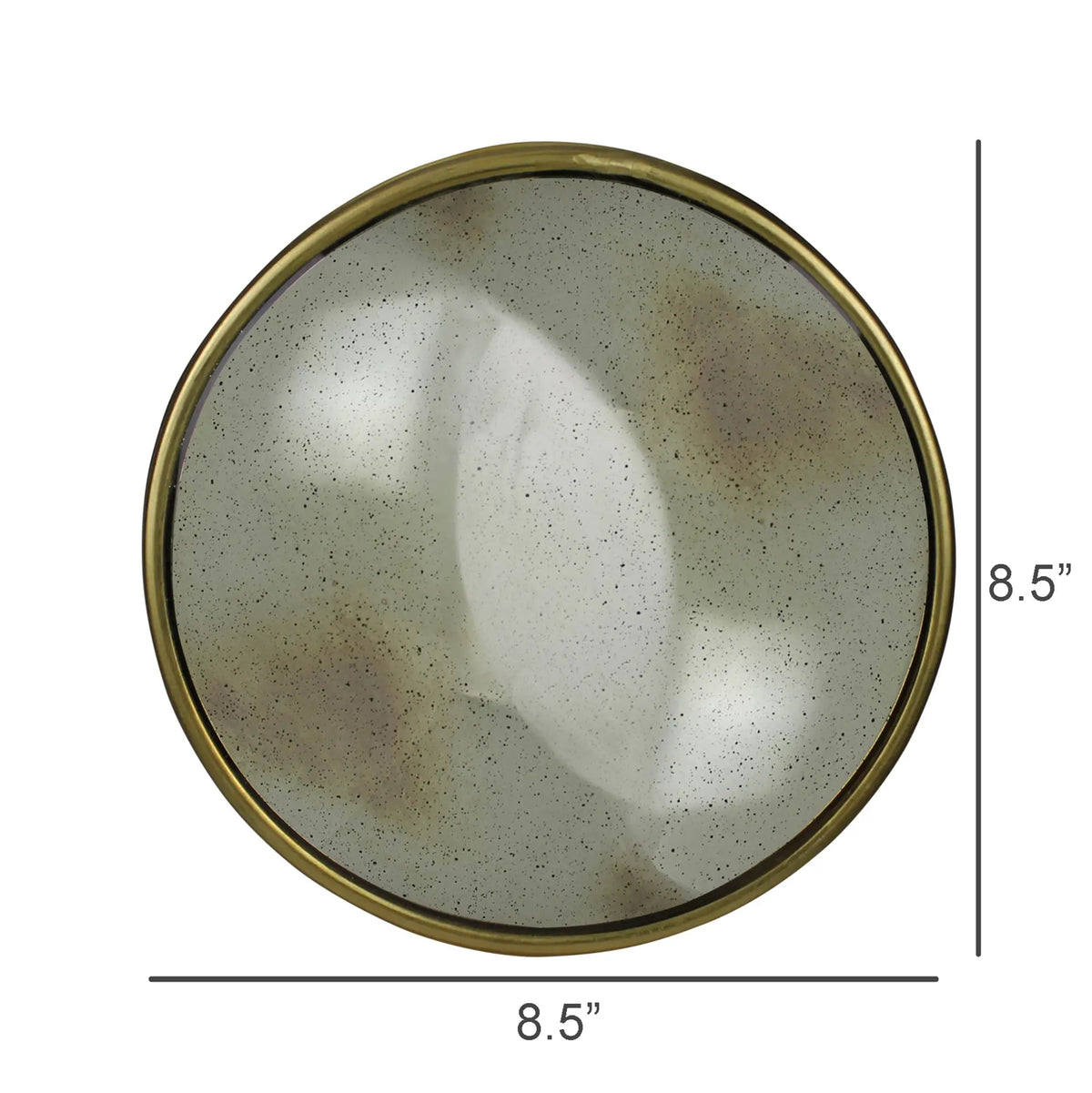 Convex Brass Mirror