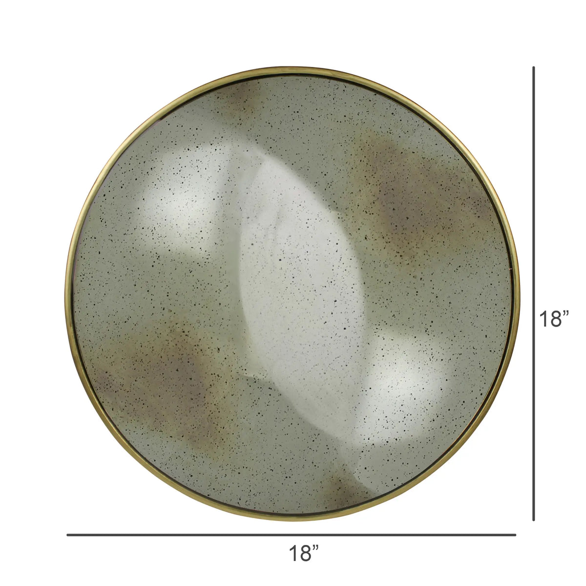 Convex Brass Mirror