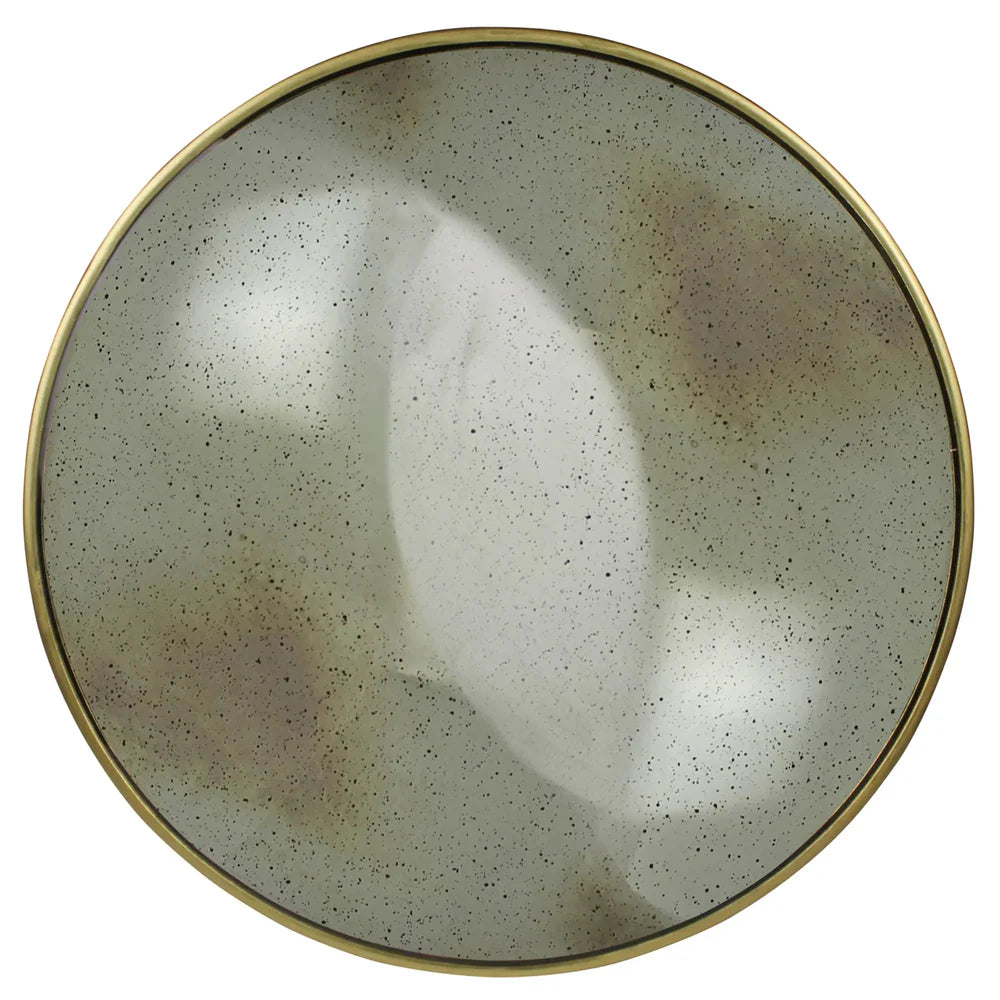 Convex Brass Mirror