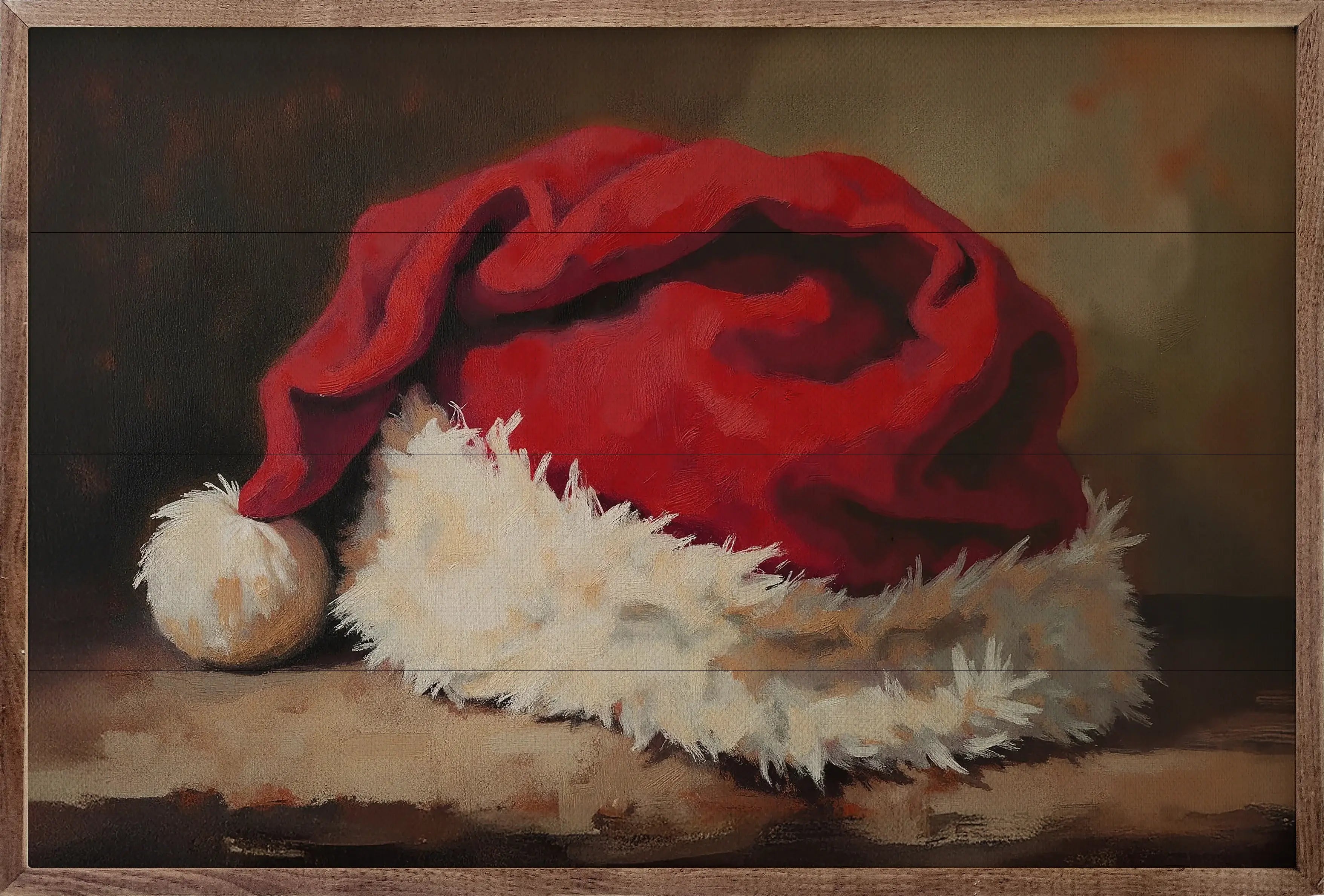 Santa's Hat Wood Framed Print