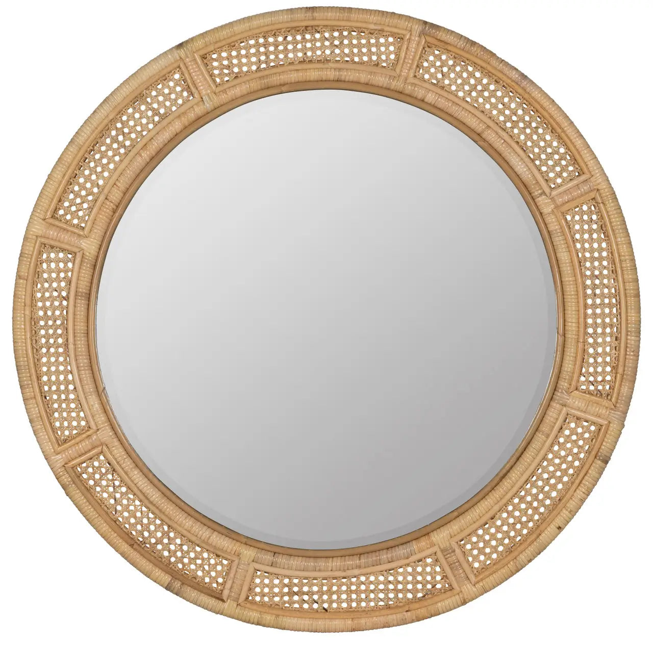 Vanessa Round Rattan Mirror