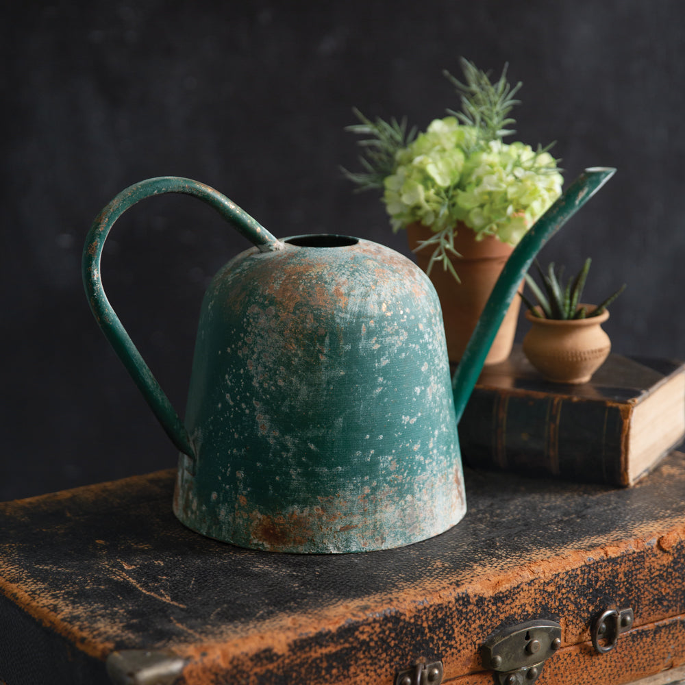 Antique Style Green Watering Can