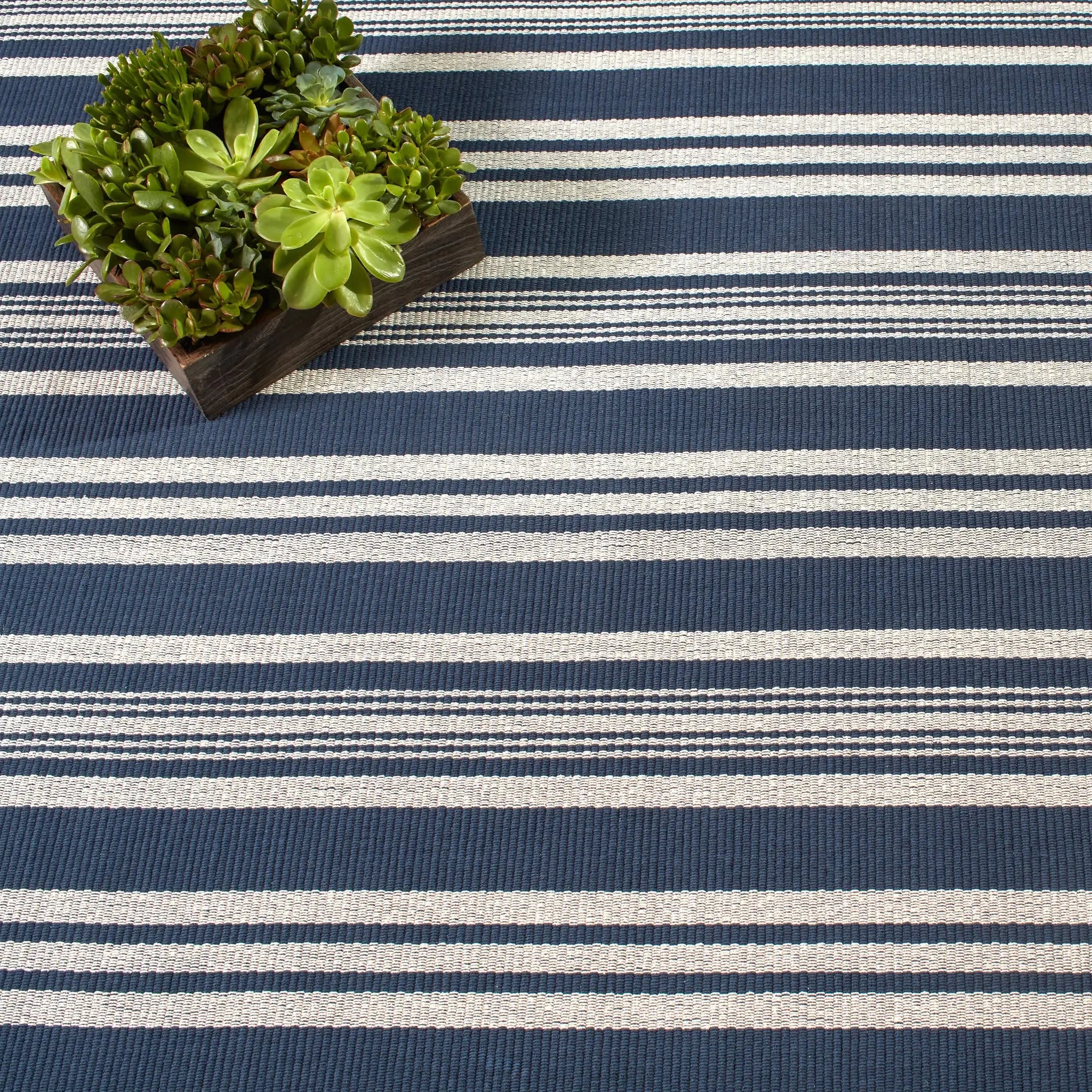 Dash & Albert Irving Stripe Handwoven Cotton Rug
