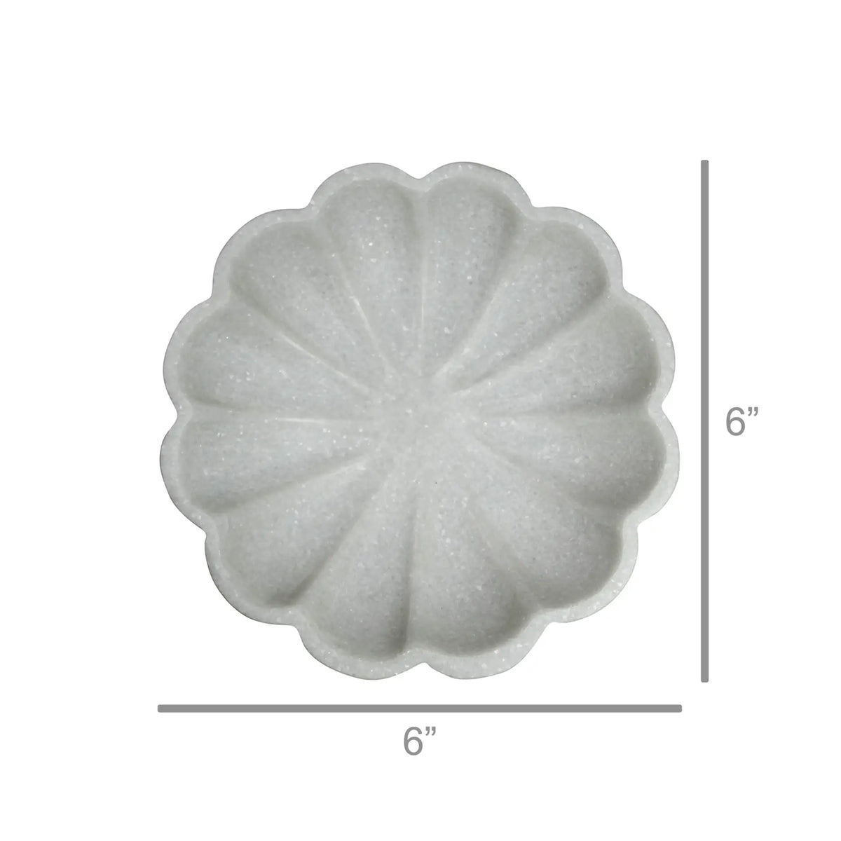 Capri Scalloped Marble Bowl