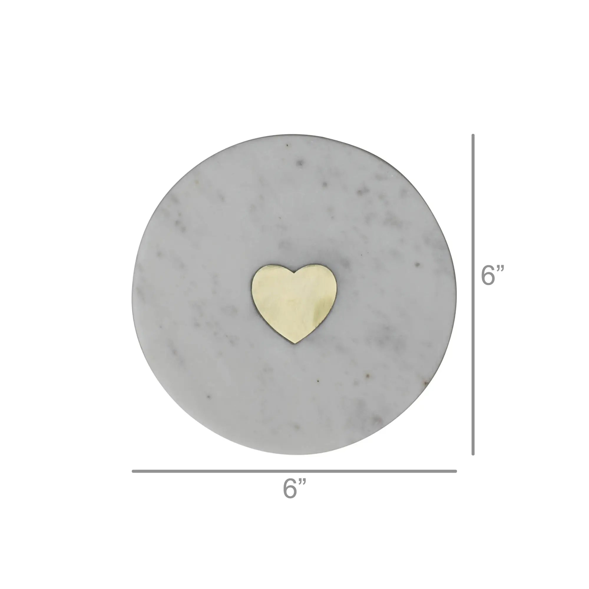 Inlaid Marble Heart Tray