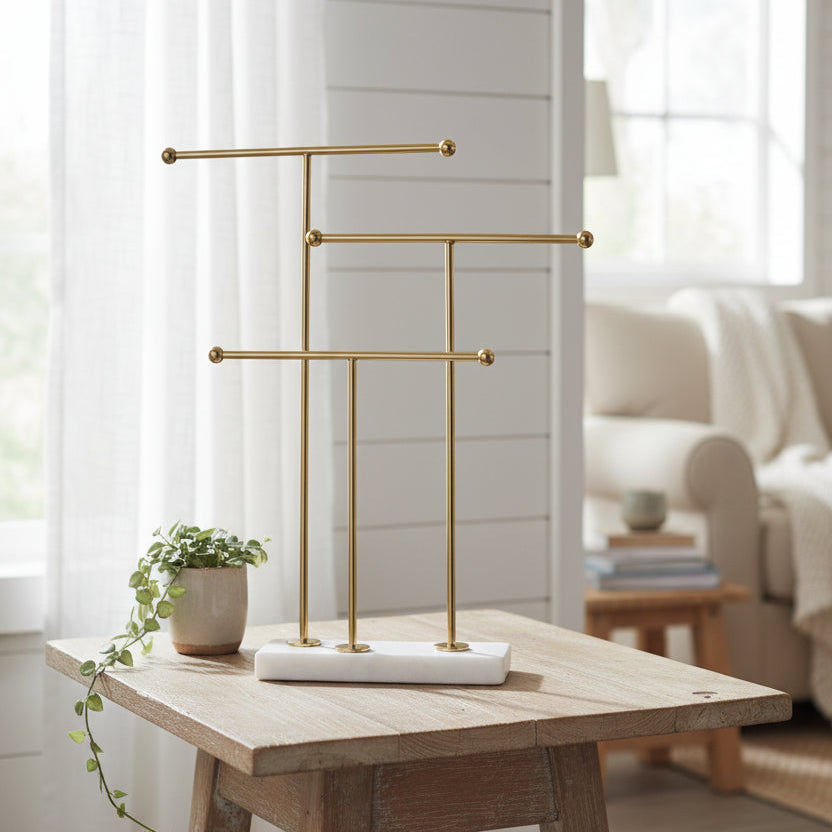 Marble & Brass Loren Jewelry Stand