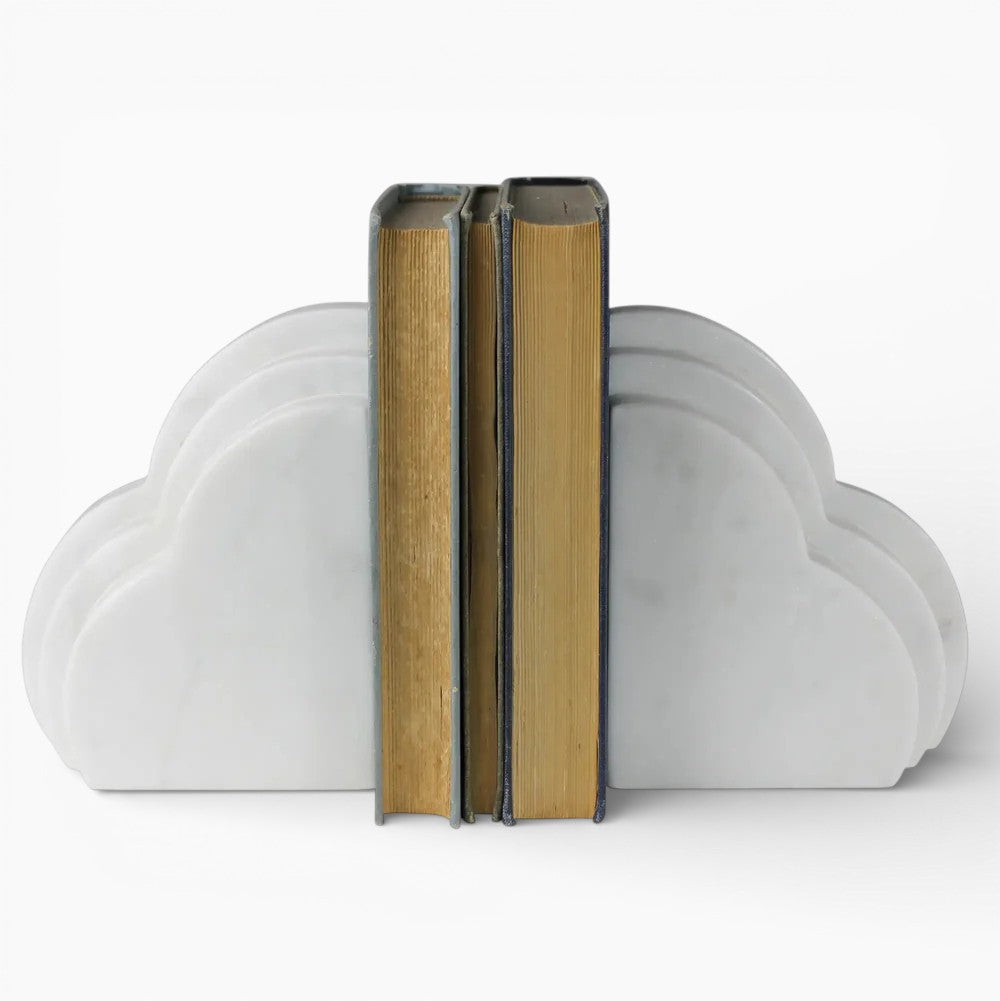 Marble Cloud Bookends