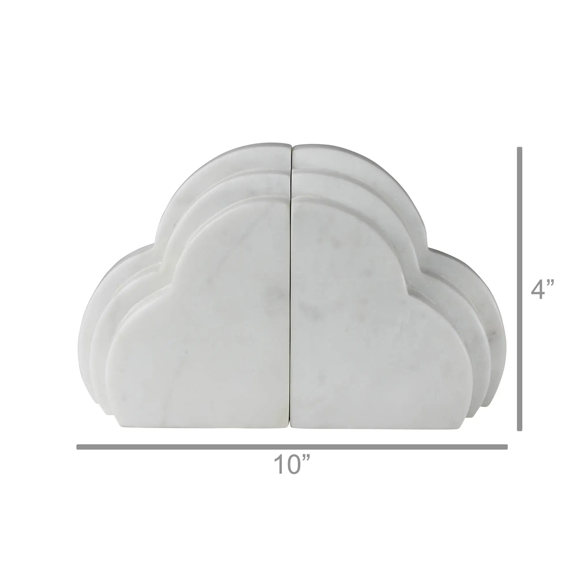 Marble Cloud Bookends