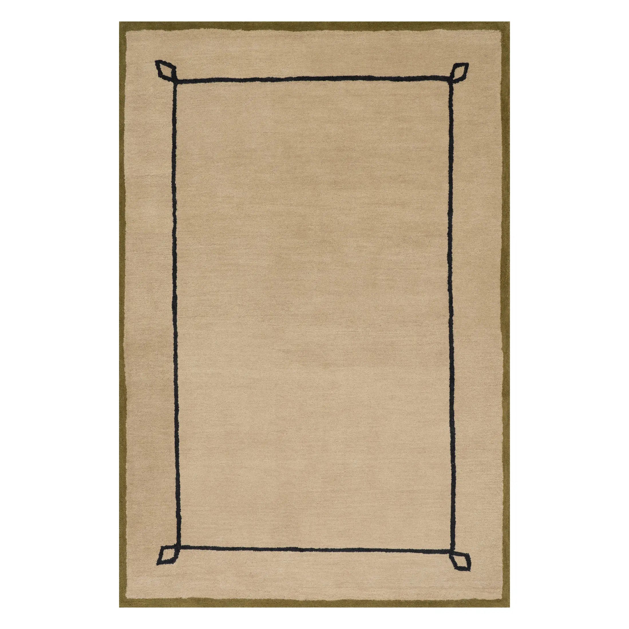 Dash & Albert Serge Bordered Wool Cozy Rug