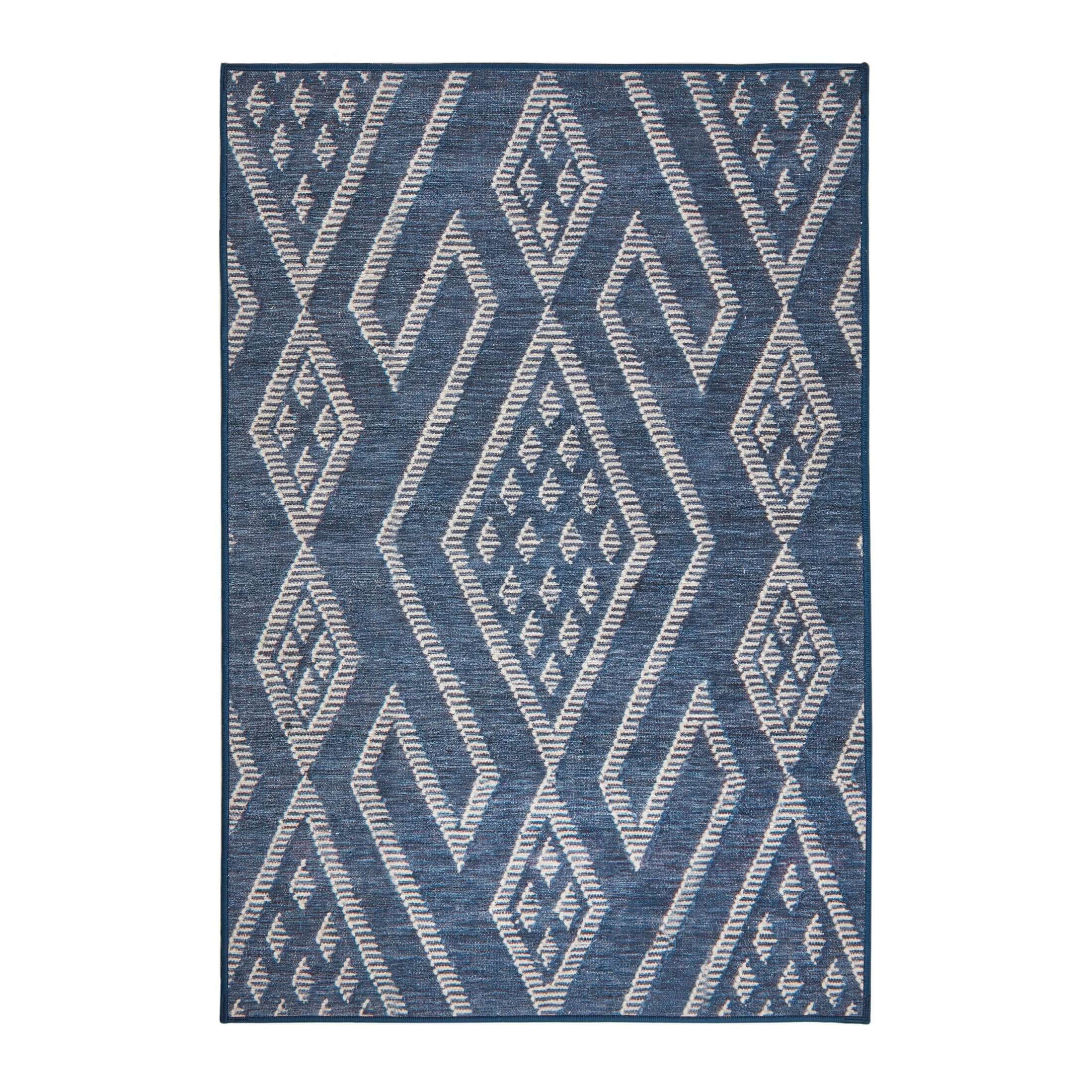 Guthrie Navy Multi Machine Washable Rug