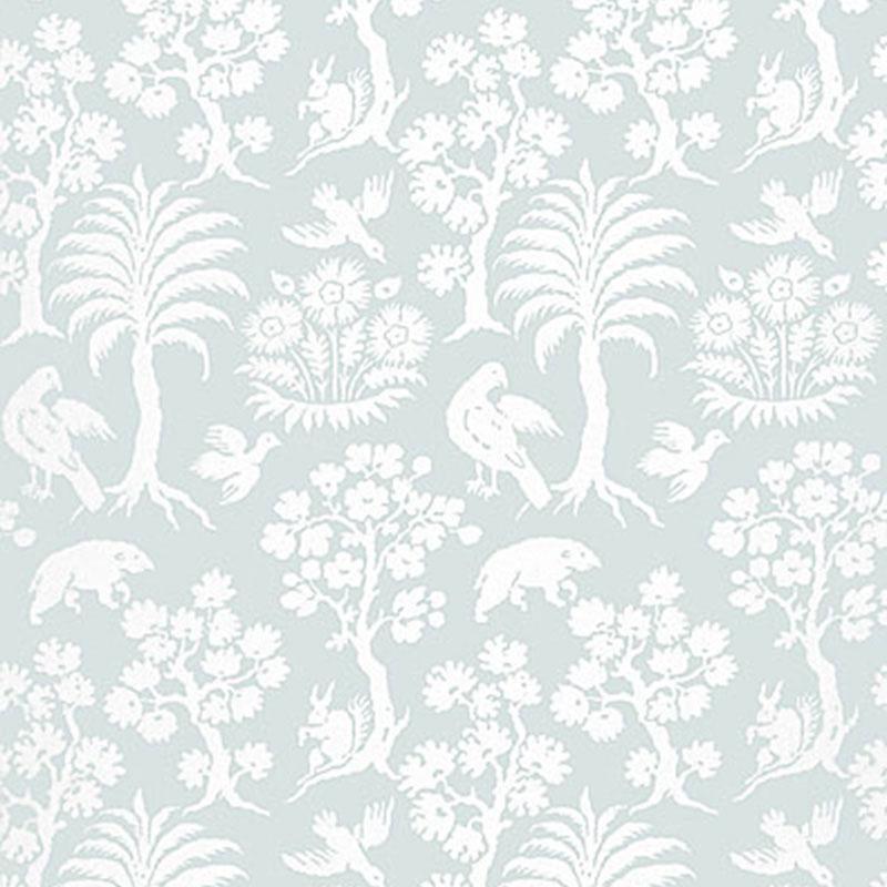 Schumacher Palm Damask Wallpaper