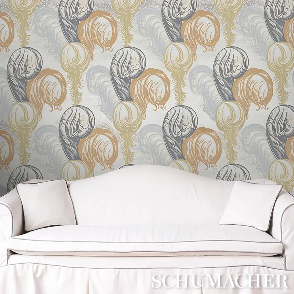 Schumacher Plumes Wallpaper