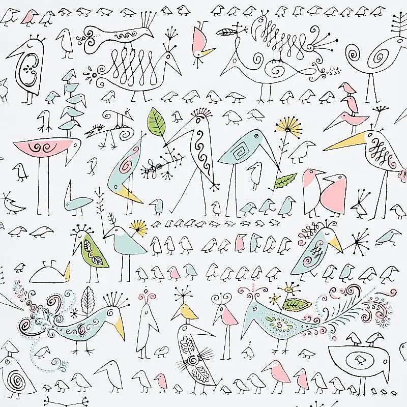 Schumacher Aviary Wallpaper