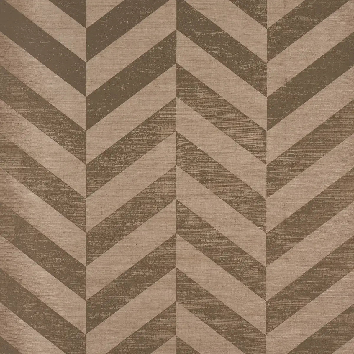 Schumacher Staggered Chevron Sisal Wallpaper