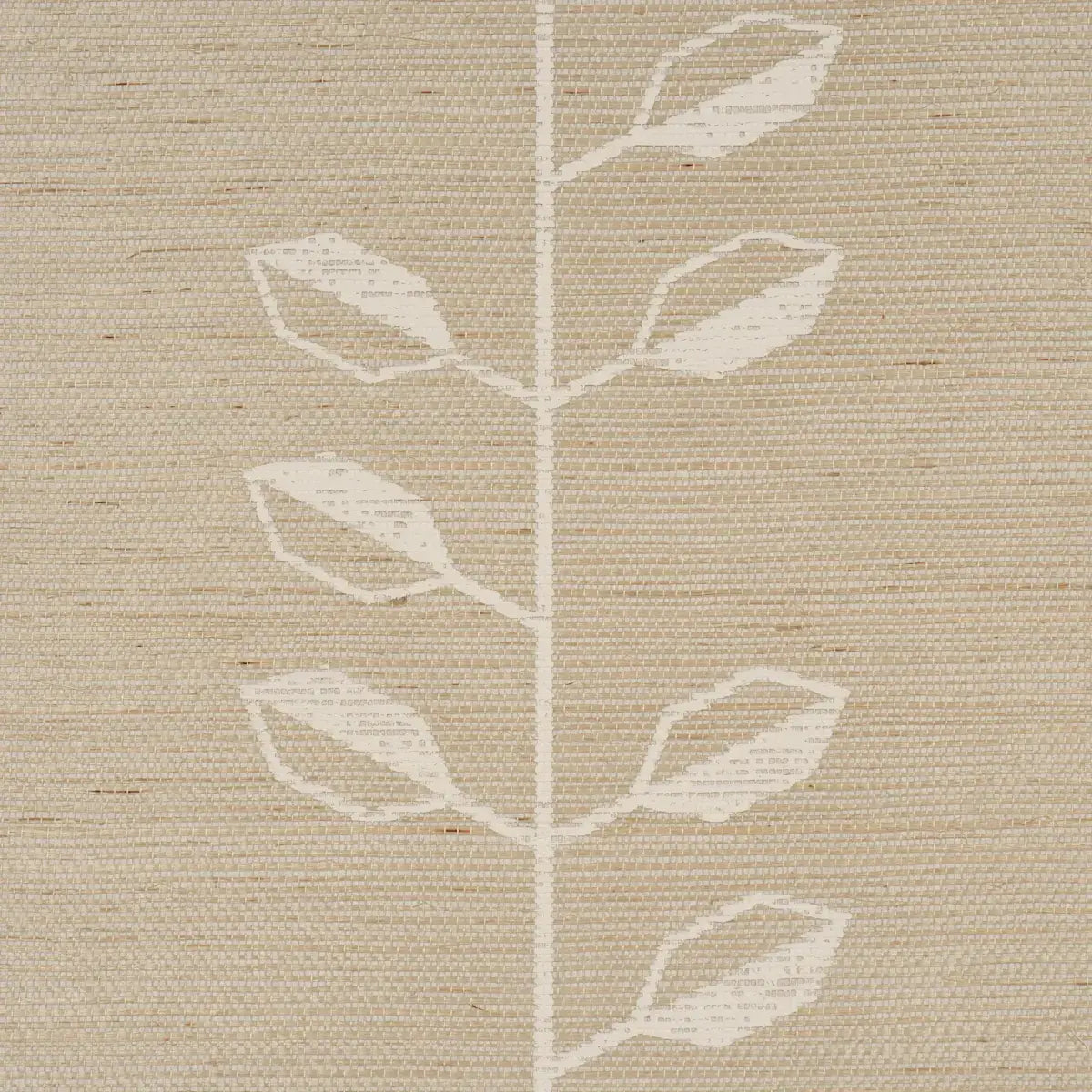 Schumacher Geo Leaf Sisal Wallpaper
