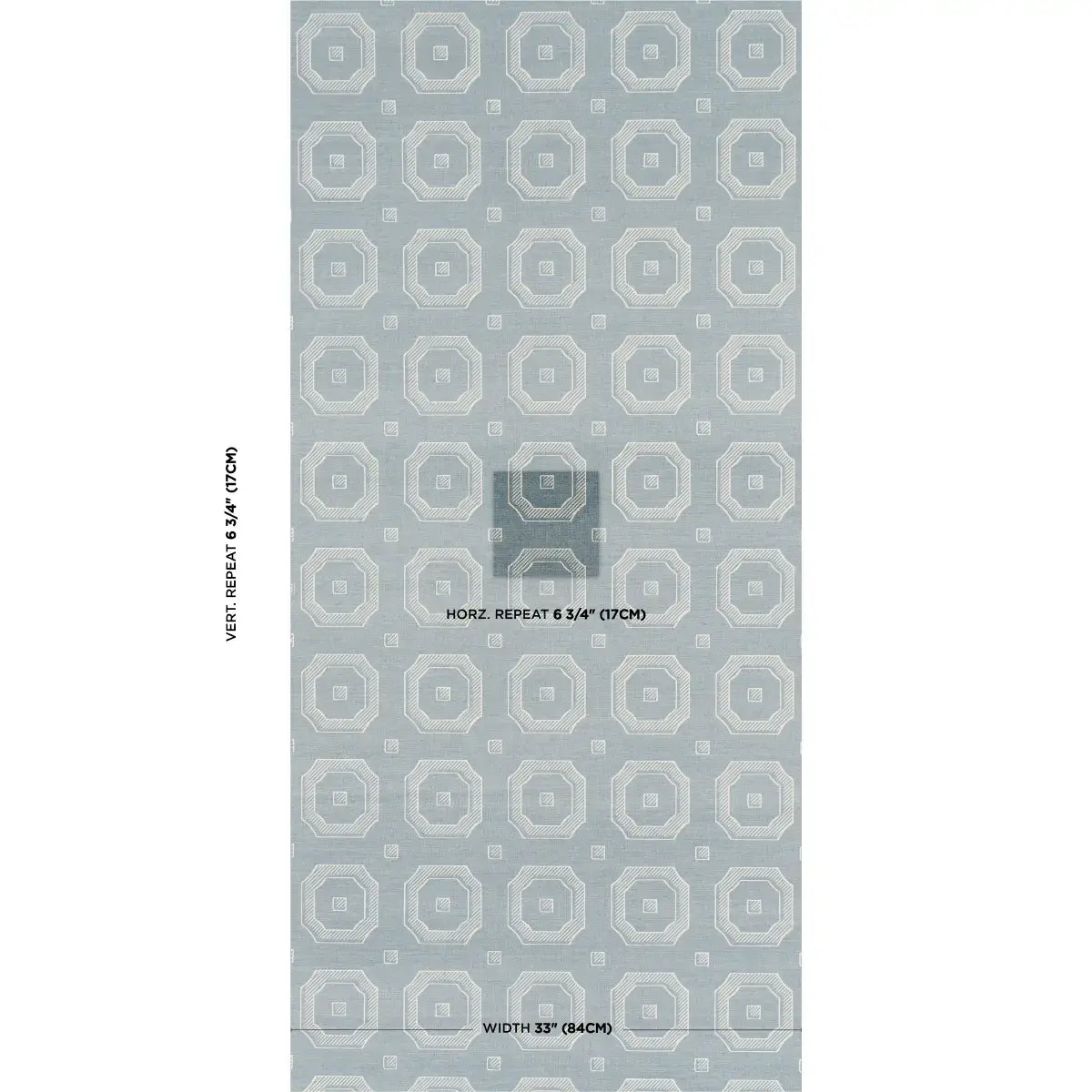 Schumacher Beveled Frame Sisal Wallpaper