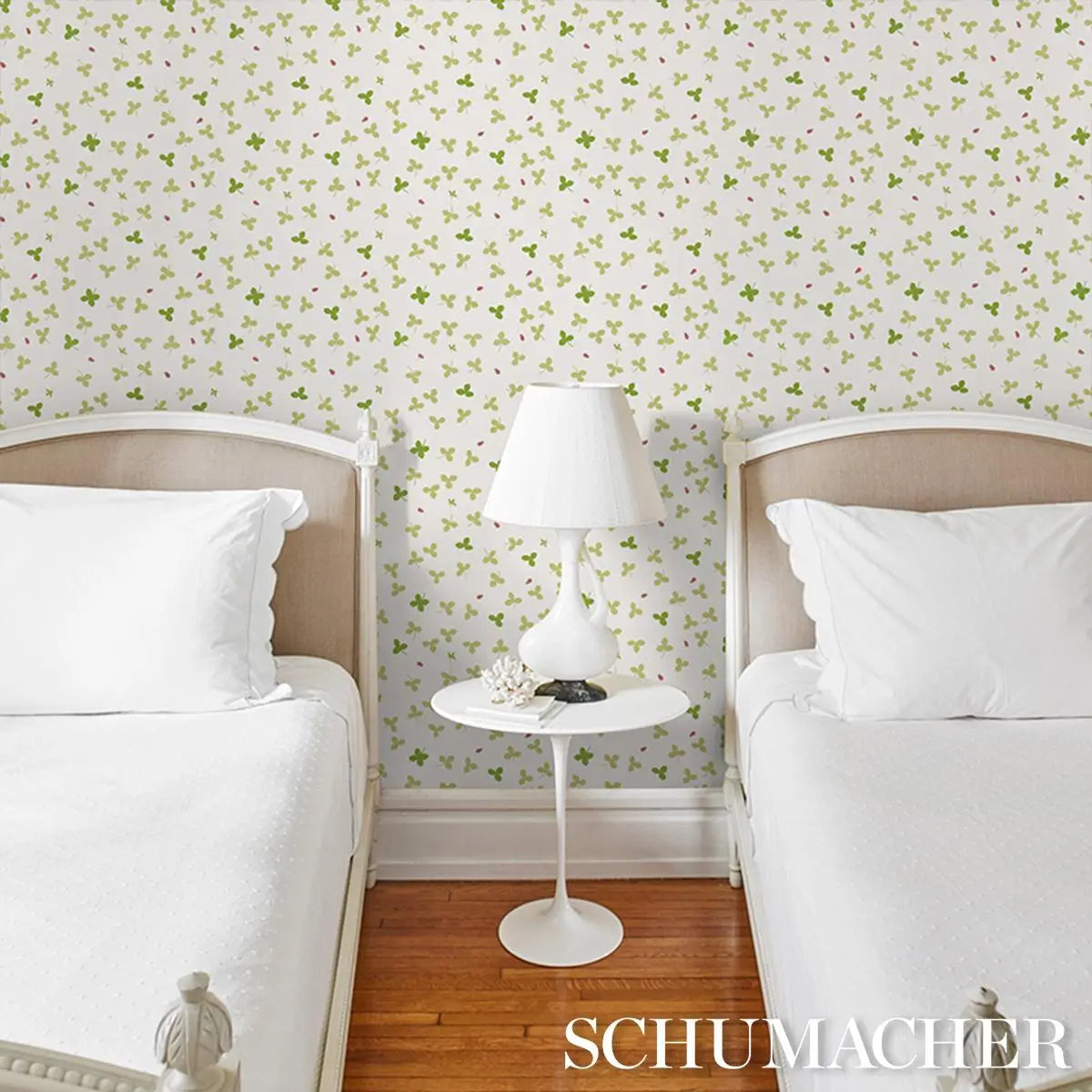 Schumacher Celia Clover Wallpaper